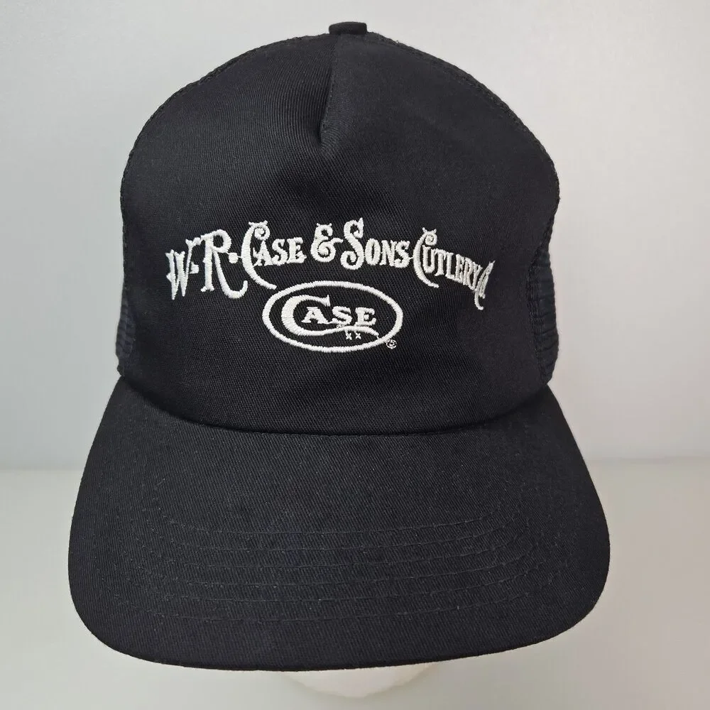 W.R. Case & Sons Cutlery Co Trucker Hat Black Mesh Snapback Cap Made in USA